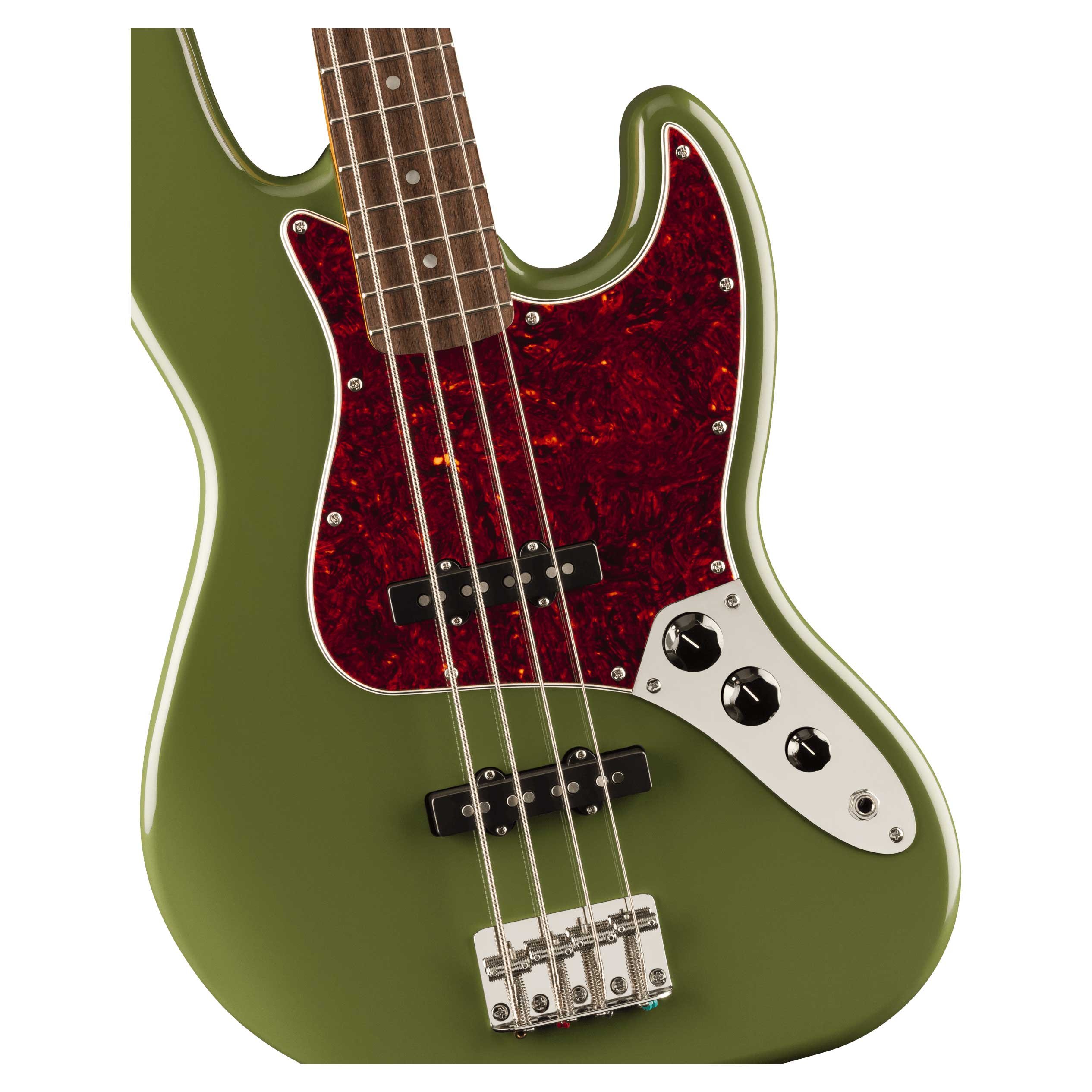 Squier Classic Vibe '60s Jazz Bass Guitar in Olive with Matching